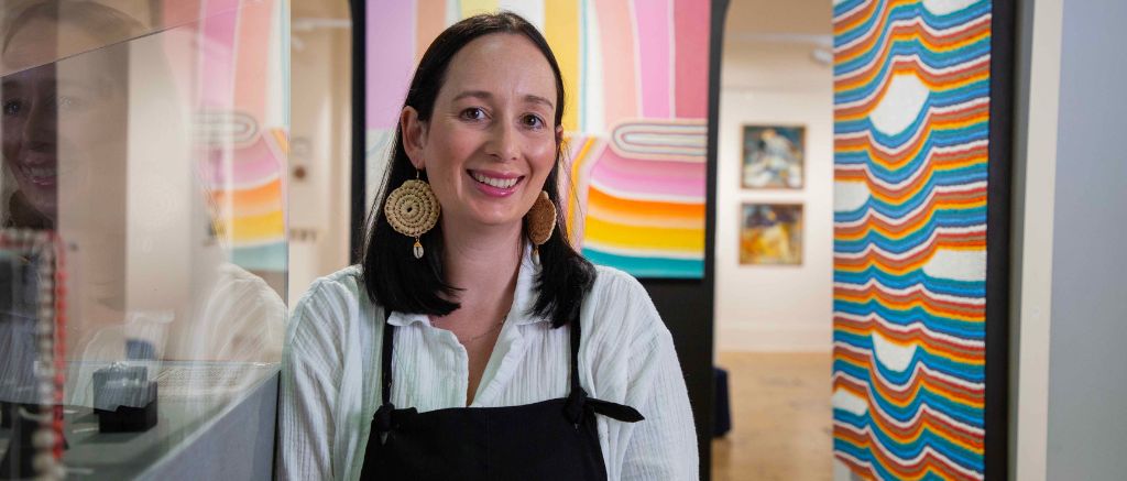 Amanda Westley In Front Of Artwork In Csas