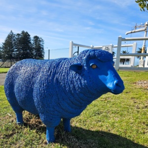 10 Blue Sheep Sculptures