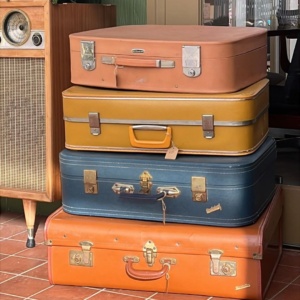 Found Coffee House Vintage Suitcases