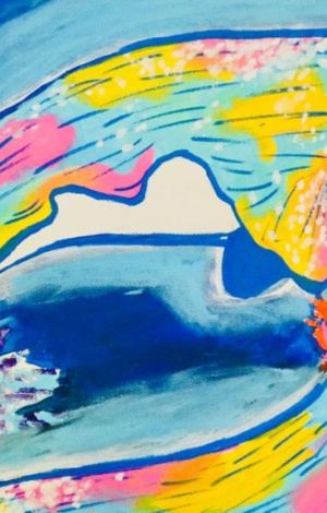 Sala Student Year 10 Whales 2024 Painting. Photo Credit Celeste Hill