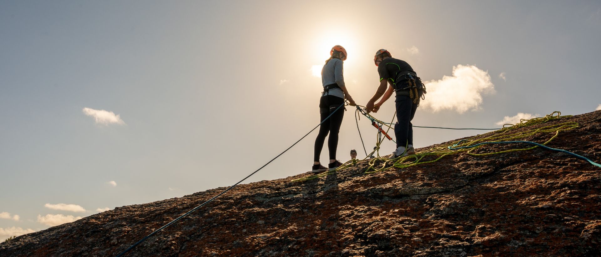 Abseiling At Sunset At The Bluff