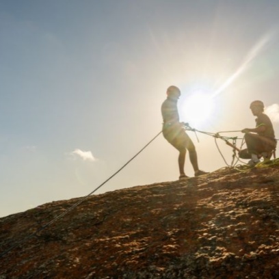 Abseiling Off The Bluff