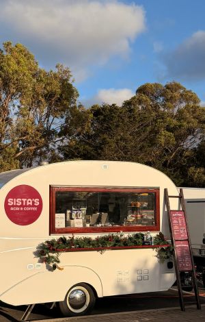 Sistas Acai And Coffee Van Flip Card